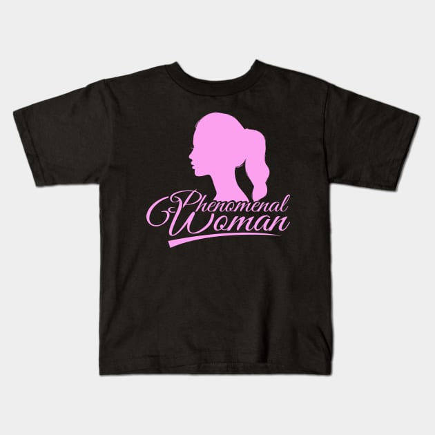 'Beautiful Phenomenal Woman' Phenomenal Woman Gift Kids T-Shirt by ourwackyhome